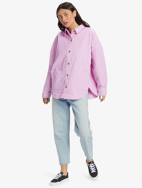 4 Kick Back Washed - Corduroy Long Sleeve Shirt for Women Pink ARJWT03322 Roxy