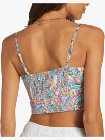 5 Iconic Place Strappy Crop Top Pink ARJWT03326 Roxy