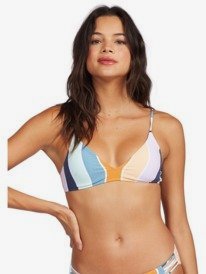roxy, Beach Classics - Haut de bikini triangle pour Femme, BRIGHT WHITE S WARM STRIPES (wbb3) Beach Classics - Tri Bikini Top for Women ARJX303492