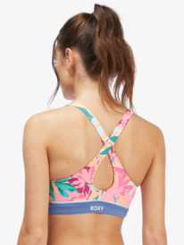 roxy, Roxy Active Halter Bikini Top, CANTALOUPE TROPI PALM (ngp7) Roxy Active 2022 - Halter Bikini Top for Young Women ARJX303538