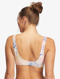 roxy, Roxy Active Athletic Bralette Bikini Top, BRIGHT WHITE CONCRETE JUNGLE (xwmg) Roxy Active 2022 - Athletic Bralette Bikini Top for Young Women ARJX303539