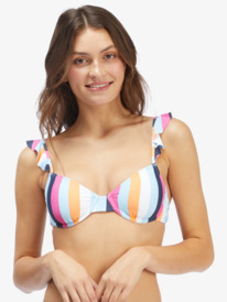 roxy, Beach Classics Underwire Bikini Top, COOL BLUE THROWBACK STRIPE (bzq3) PT BEACH CLASSICS UW ARJX303565
