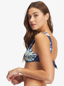 3 Printed Beach Classics Bralette Bikini Top Blue ARJX303573 Roxy