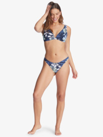 1 Printed Beach Classics D-Cup Underwire Triangle Bikini Top Blue ARJX303580 Roxy