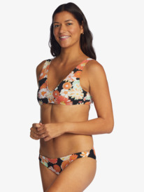 4 Printed Beach Classics Bralette Bikini Top Black ARJX303583 Roxy