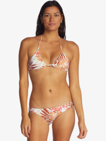 2 Printed Beach Classics Tiki Elongated Triangle Bikini Top  ARJX303585 Roxy