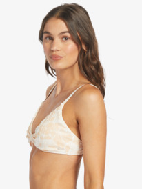 1 Roxy Love The Surf Knot Bikini Top Beige ARJX303591 Roxy