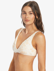 1 Rib Roxy Love The Oceana V Bikini Top Beige ARJX303592 Roxy