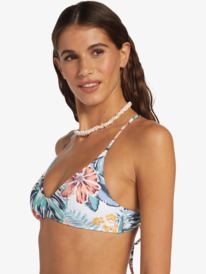 1 Printed Beach Classics - Athletic Triangle Bikini Top for Women Blanc ARJX303601 Roxy
