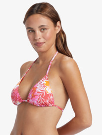 1 Sea Spray - Tiki Tri Bikini Top for Women Red ARJX303602 Roxy