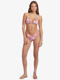 4 Bloomin Babe Tiki Tri Bikini Top Pink ARJX303615 Roxy