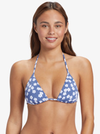 roxy, Floral Delight - Tiki Tri Bikini Top for Women, BIJOU BLUE FLORAL DELIGHT (bng8) Floral Delight - Tiki Tri Bikini Top for Women ARJX303617