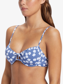 2 Blumen Underwired Bralette Bikini Top Blue ARJX303618 Roxy