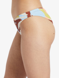 5 Floradelic Cheeky Printed Bikini Bottoms Brown ARJX403544 Roxy