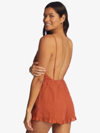 3 Honest Love Strappy Beach Romper Brown ARJX603160 Roxy