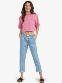 2 Washed Waves Oversized T-Shirt Pink ARJZT06964 Roxy