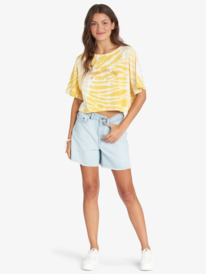 1 Aloha Day 2022 - Camiseta de corte amplio para Mujer Amarillo ARJZT06981 Roxy