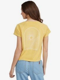 2 Sun Lines Oversized T-Shirt Yellow ARJZT06990 Roxy