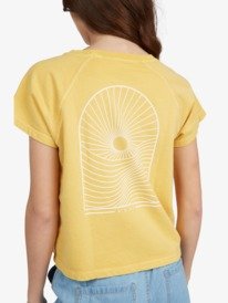 4 Sun Lines Oversized T-Shirt Yellow ARJZT06990 Roxy