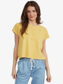 0 Sun Lines Oversized T-Shirt Yellow ARJZT06990 Roxy