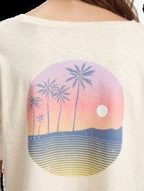 4 When In Hawaii Boat Neck T-Shirt Beige ARJZT07135 Roxy