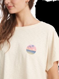 5 When In Hawaii Boat Neck T-Shirt Beige ARJZT07135 Roxy