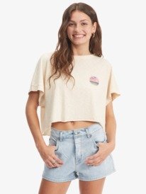 0 When In Hawaii Boat Neck T-Shirt Beige ARJZT07135 Roxy