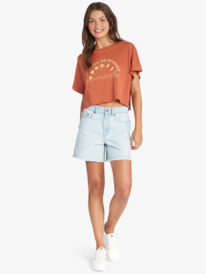 1 Sunrise To Sunset Drop Shoulder T-Shirt Brown ARJZT07241 Roxy