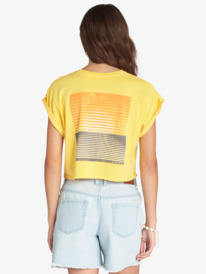 2 Retro Sunny Day Cropped Dolman T-Shirt Yellow ARJZT07266 Roxy