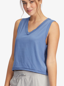 4 Sun Might Shine V-Neck Tank Top Blue ARJZT07276 Roxy
