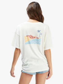 2 Beachy Keen Oversized Graphic T-Shirt White ARJZT07315 Roxy