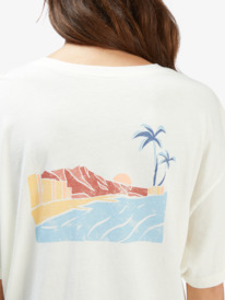 4 Beachy Keen Oversized Graphic T-Shirt White ARJZT07315 Roxy