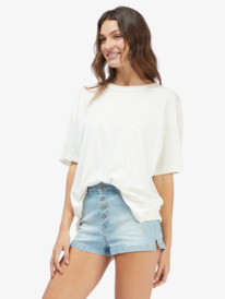 3 Beachy Keen Oversized Graphic T-Shirt White ARJZT07315 Roxy