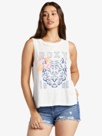 7 Meower Power Sleeveless T-Shirt White ARJZT07537 Roxy