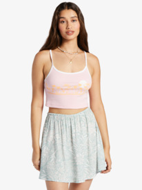 roxy, Linedance Cropped Tank Top, CANDY PINK (med0) Linedance - Sleeveless T-Shirt for Women ARJZT07543