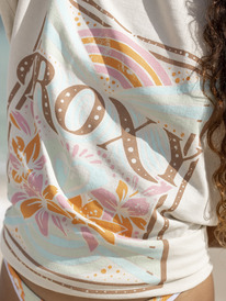 1 Roxy Rays Oversized T-Shirt Beige ARJZT07559 Roxy
