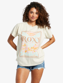 7 Roxy Rays Oversized T-Shirt Beige ARJZT07559 Roxy