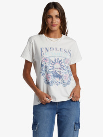 0 Endless Sunshine Oversized T-Shirt White ARJZT07562 Roxy