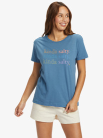 roxy, Kinda Salty Boyfriend T-shirt, BIJOU BLUE (bng0) KINDA SALTY BFC ARJZT07626