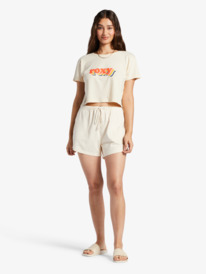 2 Retro Roxy Stack Sleeveless Muscle T-Shirt Beige ARJZT07686 Roxy
