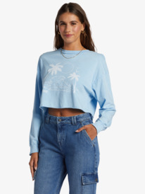 1 Simple Surf Oversized Long Sleeve T-Shirt Blue ARJZT07705 Roxy