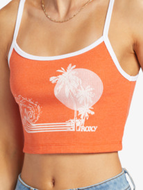 11 Womens Retro Roxy Surf Sleeveless Muscle T-Shirt Orange ARJZT07710 Roxy