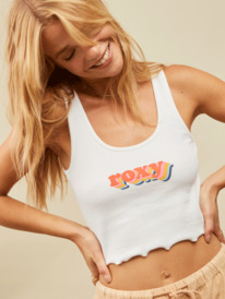 3 Womens Retro Roxy Stack Vest Top White ARJZT07717 Roxy