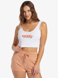9 Womens Retro Roxy Stack Vest Top White ARJZT07717 Roxy
