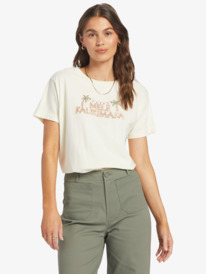 0 Mele Tiki Boyfriend T-Shirt White ARJZT07726 Roxy
