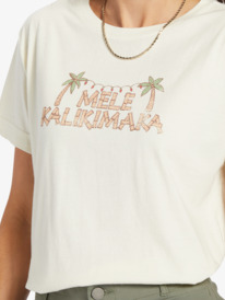 2 Mele Tiki Boyfriend T-Shirt White ARJZT07726 Roxy