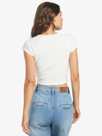 6 Paradise Bound - Sleeveless Muscle T-Shirt for Women Blanc ARJZT07727 Roxy