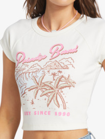 4 Paradise Bound - Sleeveless Muscle T-Shirt for Women Blanc ARJZT07727 Roxy