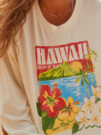 2 Hawaiian Vacay Olsc T-Shirt White ARJZT07734 Roxy