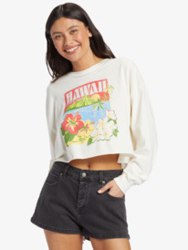 4 Hawaiian Vacay Olsc T-Shirt White ARJZT07734 Roxy